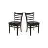 Chaises de bistrot hêtre et PU Purcy (lot de 2)