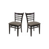 Chaises de bistrot hêtre et PU Purcy (lot de 2)