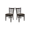 Chaises de bistrot hêtre et PU Purcy (lot de 2)