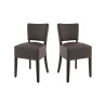 Chaises de restaurant hêtre et PU Florilège (lot de 2)