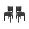 Chaises de restaurant hêtre et PU Florilège (lot de 2)