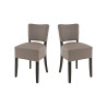 Chaises de restaurant hêtre et PU Florilège (lot de 2)