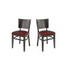 Chaises de brasserie hêtre et PU Brocelia (lot de 2)