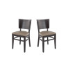 Chaises de brasserie hêtre et PU Brocelia (lot de 2)