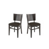 Chaises de brasserie hêtre et PU Brocelia (lot de 2)