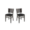 Chaises de brasserie hêtre et PU Brocelia (lot de 2)