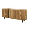 Buffet/bahut style naturel 180 cm en acacia massif naturel Brunia