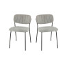 Chaises de restaurant en tissu Sileone (lot de 2)