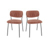 Chaises de restaurant en tissu Sileone (lot de 2)