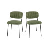 Chaises de restaurant en tissu Sileone (lot de 2)