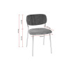 Chaises de restaurant en tissu Sileone (lot de 2)