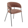 Fauteuils de restaurant en tissu Sileone (lot de 2)