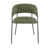 Fauteuils de restaurant en tissu Sileone (lot de 2)