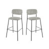 Tabourets de restaurant en tissu Sileone (lot de 2)