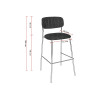 Tabourets de restaurant en tissu Sileone (lot de 2)