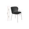 Chaises de restaurant en tissu Miranda (lot de 2)