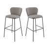 Tabourets de restaurant en tissu Miranda (lot de2)