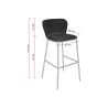 Tabourets de restaurant en tissu Miranda (lot de2)