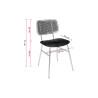 Chaises de brasserie tissu et canage PVC Noemia (lot de 2)