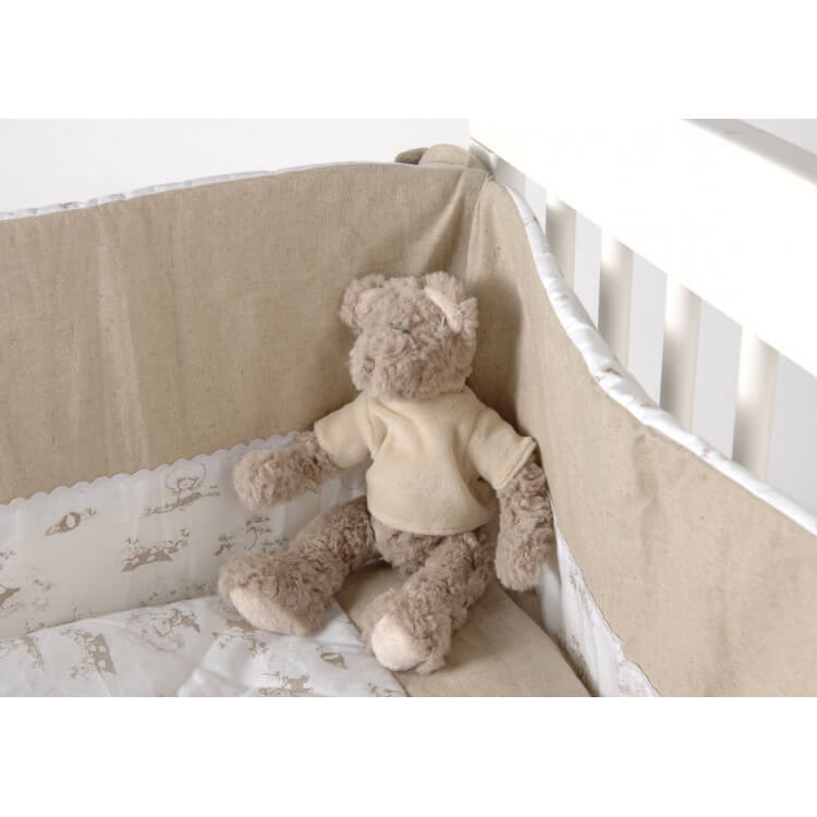 Peluche ours coloris beige clair Lucien