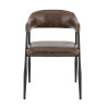 Fauteuils de bistrot en simili marron Monika (lot de 2)