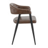 Fauteuils de bistrot en simili marron Monika (lot de 2)