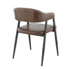 Fauteuils de bistrot en simili marron Monika (lot de 2)