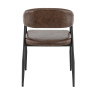 Fauteuils de bistrot en simili marron Monika (lot de 2)