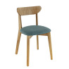 Chaises de bistrot hêtre et tissu Katarina (lot de 2)