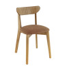 Chaises de bistrot hêtre et tissu Katarina (lot de 2)