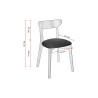 Chaises de bistrot hêtre et tissu Katarina (lot de 2)