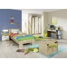 Chambre enfant contemporaine coloris chêne clair/blanc Ronco