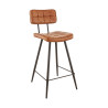 Tabouret de brasserie en simili H65 Maurine (lot de 2)