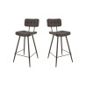 Tabouret de brasserie en simili H65 Maurine (lot de 2)