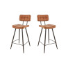 Tabouret de brasserie en simili H65 Maurine (lot de 2)