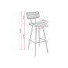 Tabouret de brasserie en simili H65 Maurine (lot de 2)