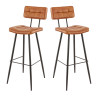 Tabouret de brasserie en simili H79 Maurine (lot de 2)