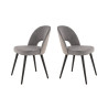 Chaise de restaurant en tissu Paulina (lot de 2)