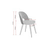 Chaise de restaurant en tissu Paulina (lot de 2)