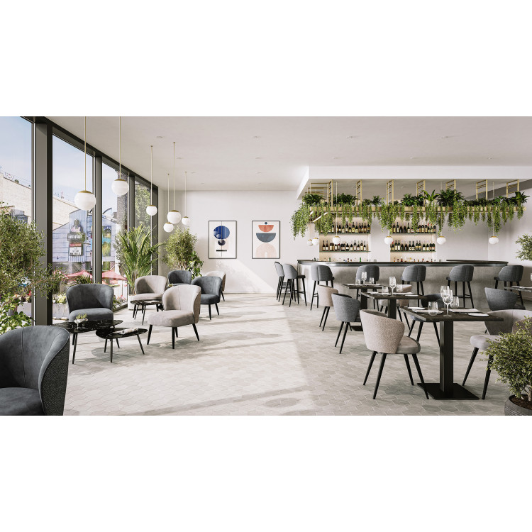 Tabouret de restaurant en tissu Paulina