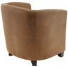 Fauteuil cabriolet de restaurant en tissu brun clair Curtis