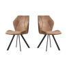 Chaise de restaurant en tissu Alexiane (lot de 2)