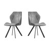 Chaise de restaurant en tissu Alexiane (lot de 2)
