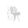 Chaise de restaurant en tissu Alexiane (lot de 2)