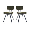 Chaise de bistrot en velours Maurine (lot de 2)