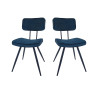 Chaise de bistrot en velours Maurine (lot de 2)