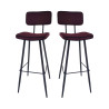 Tabouret de bistrot en velours Maurine (lot de 2)