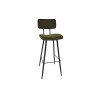 Tabouret de bistrot en velours Maurine (lot de 2)