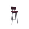 Tabouret de bistrot en velours Maurine (lot de 2)