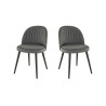 Chaise de restaurant en velours Erika (lot de 2)